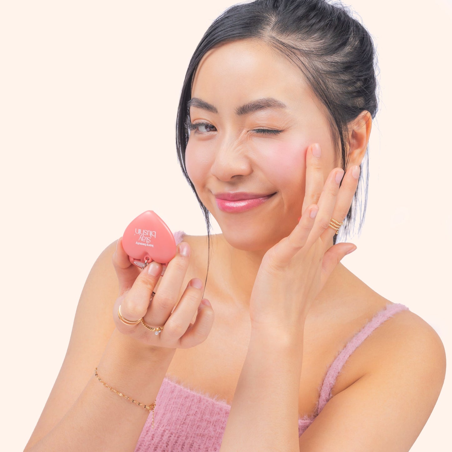 Stay Blushin’ Llavero Con Bálsamo Para Labios Y Mejillas En Crema - Kara Beauty