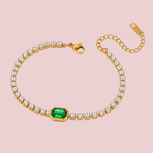 Pulsera Mini Zirconia Esmeralda
