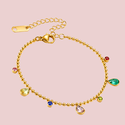 Pulsera Mini Zirconia Colores