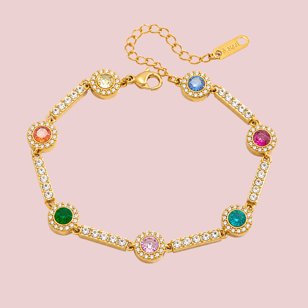 Pulsera Zirconia Colores Geo