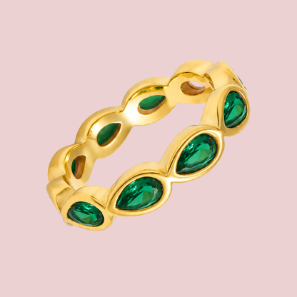 Anillo Ovales Zirconia