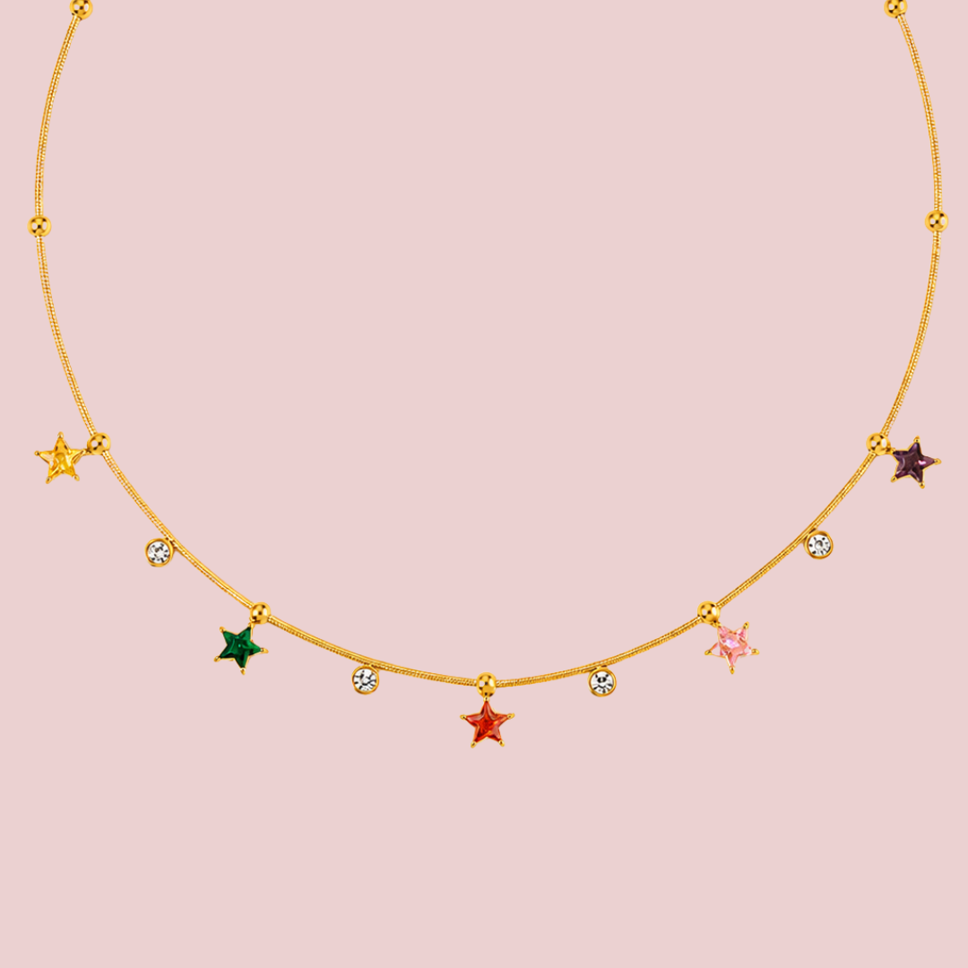 Collar Five Stars Colores Zirconia