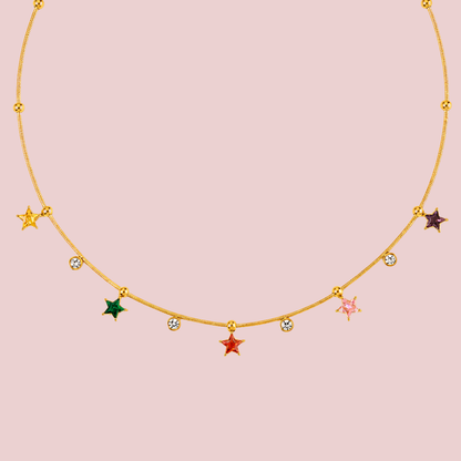 Collar Five Stars Colores Zirconia