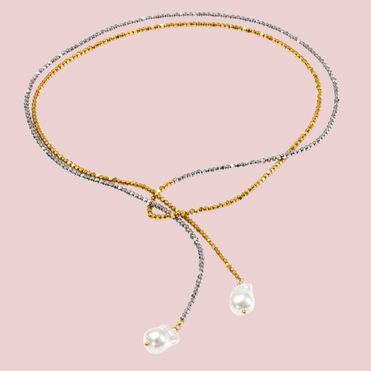 Corbatín Bicolor Con Perla