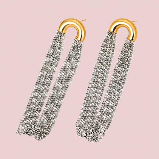 Aretes Bicolor Maxi Chain