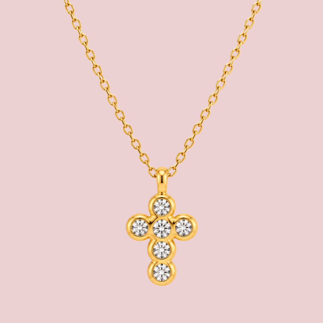Collar Cruz Mini Zirconia