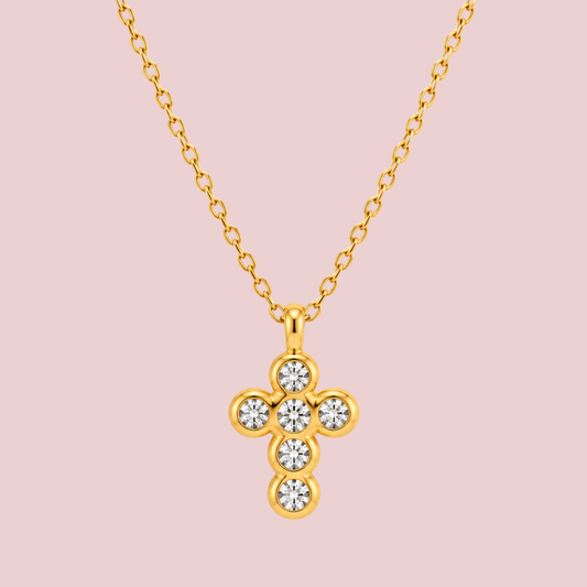 Collar Cruz Mini Zirconia