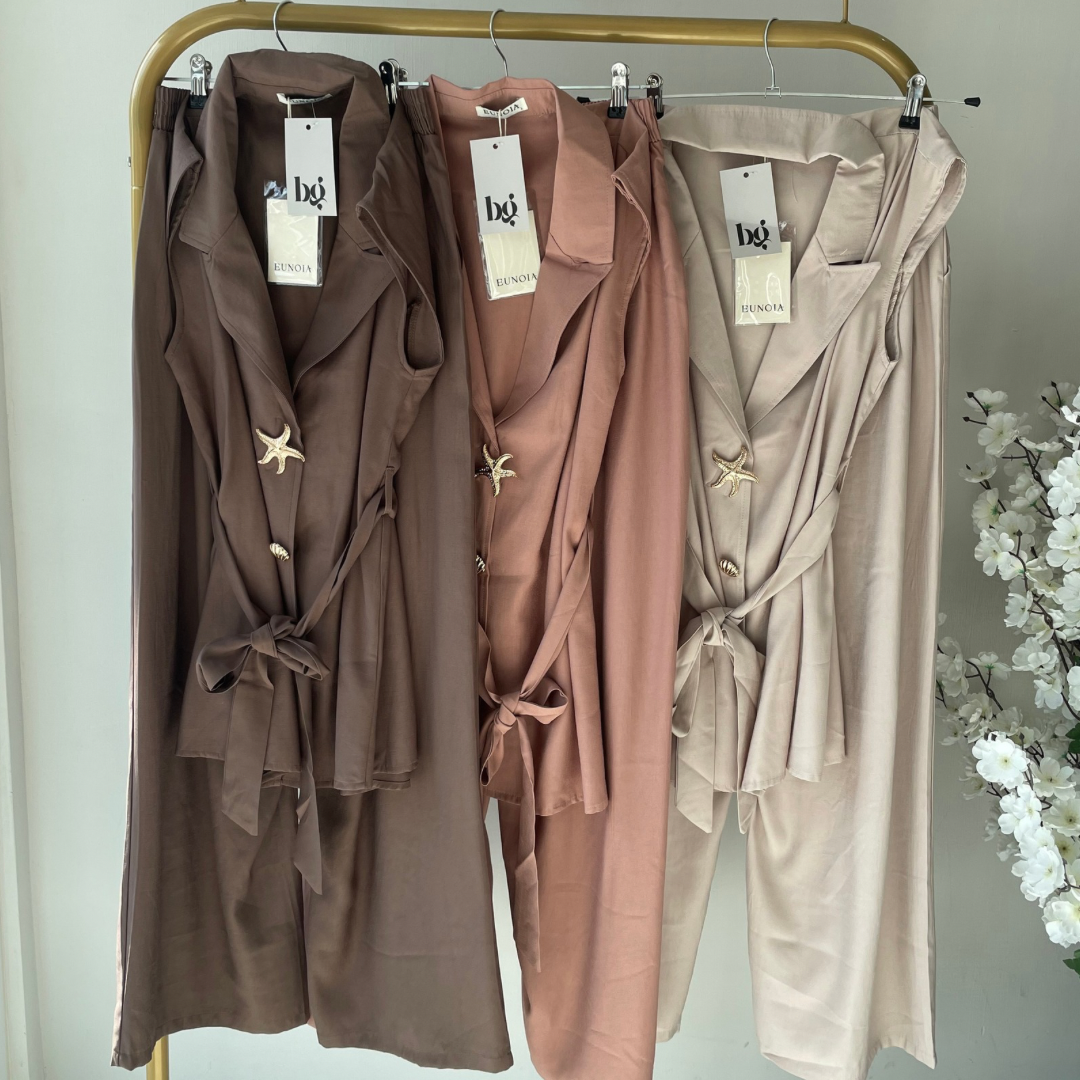Chaleco largo + Pantalón