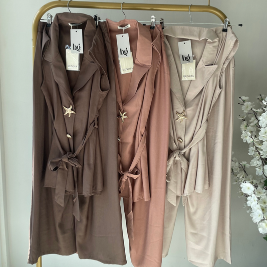 Chaleco largo + Pantalón