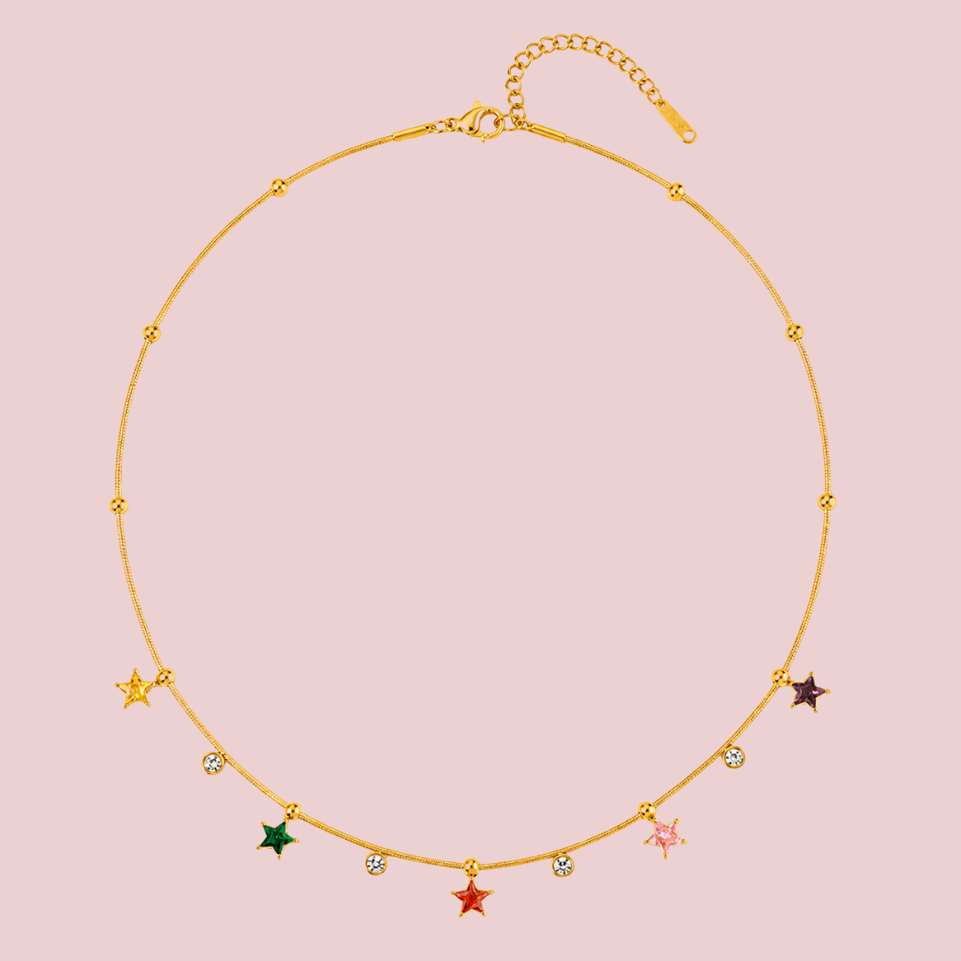 Collar Five Stars Colores Zirconia
