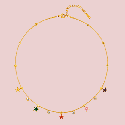 Collar Five Stars Colores Zirconia