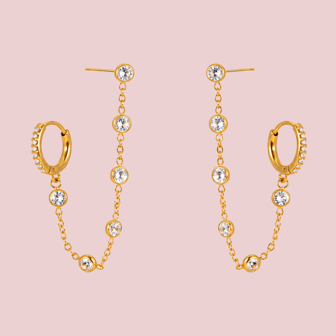 Hoop Doble Cadena Zirconia