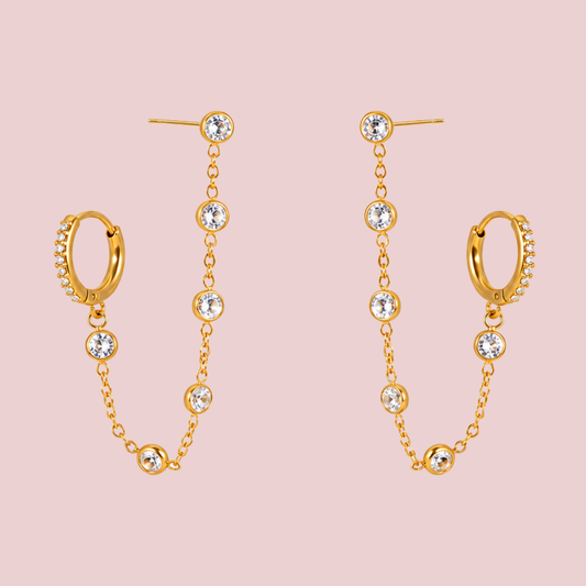 Hoop Doble Cadena Zirconia