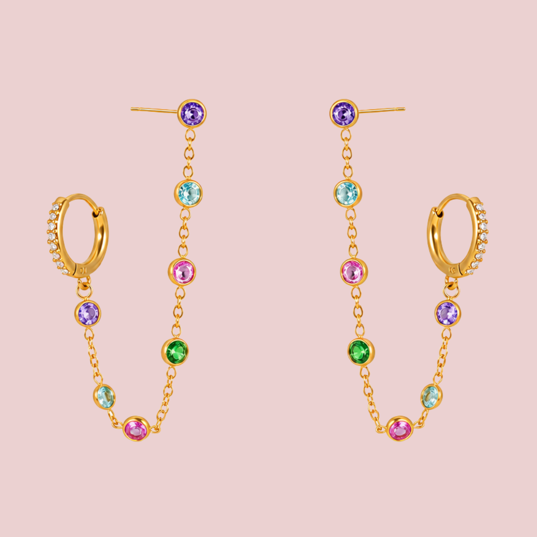 Hoop Doble Cadena Zirconia