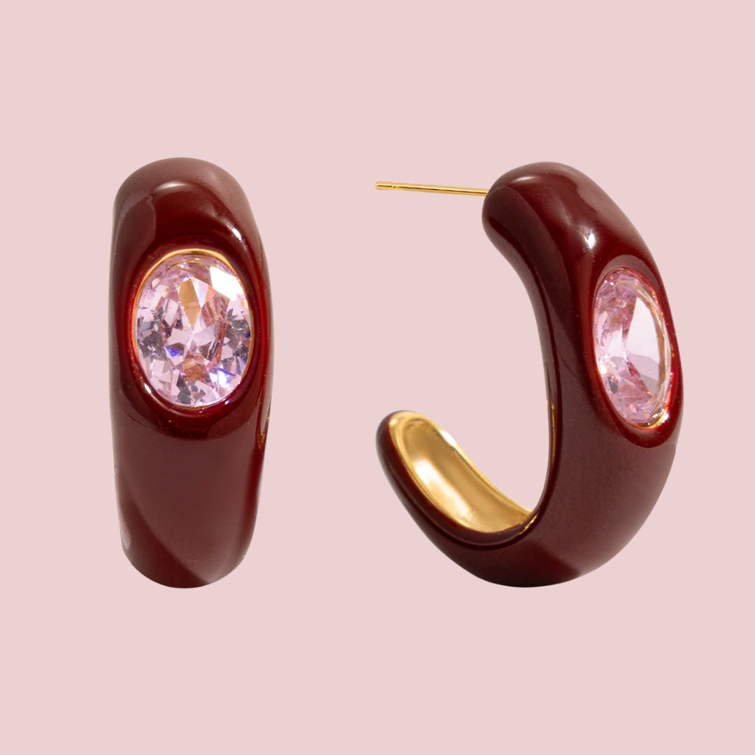 Aretes Wine Pink