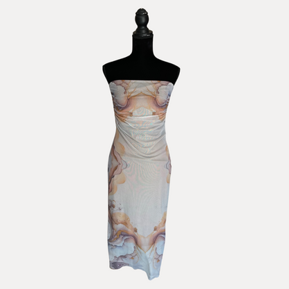Vestido Strapless Mesh