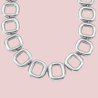 Collar Cuadri Chunky Silver
