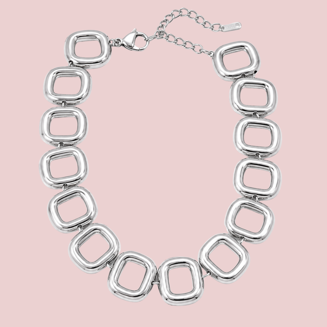 Collar Cuadri Chunky Silver