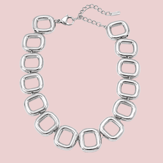 Collar Cuadri Chunky Silver