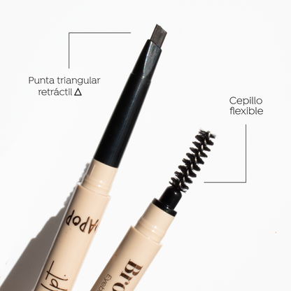Brow Sculpt Duo Lápiz Retráctil Y Cepillo Para Cejas - Dapop.