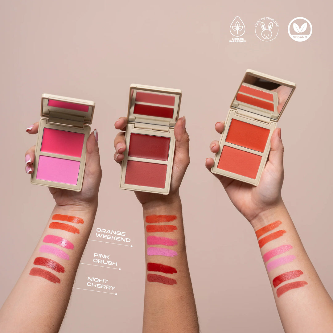 Rubor Dúo Allure Crema Y Polvo Compacto - Atenea