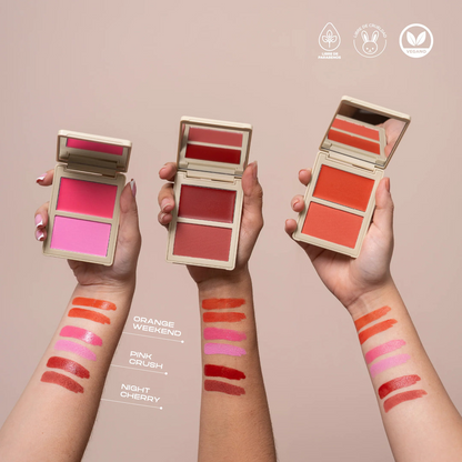 Rubor Dúo Allure Crema Y Polvo Compacto - Atenea