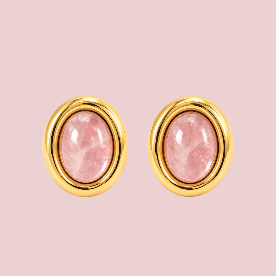 Aretes Oval Piedra