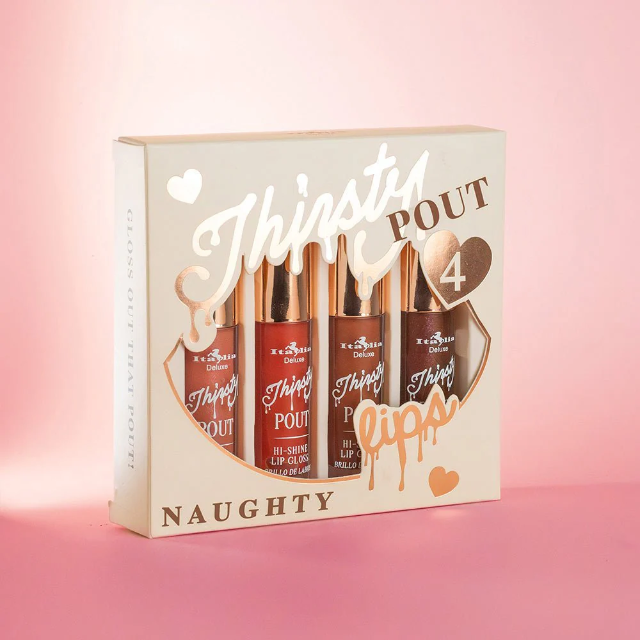 Set Thirsty Pout Lip Gloss Naughty - Italia Deluxe