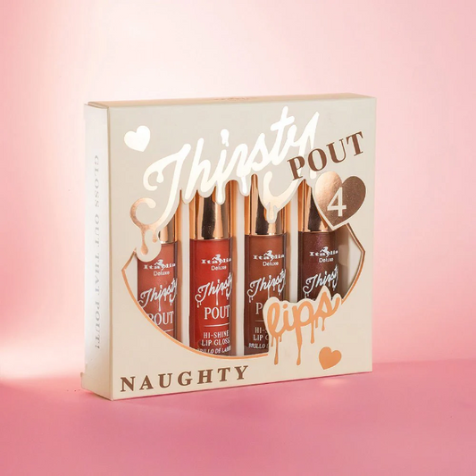 Set Thirsty Pout Lip Gloss Naughty - Italia Deluxe