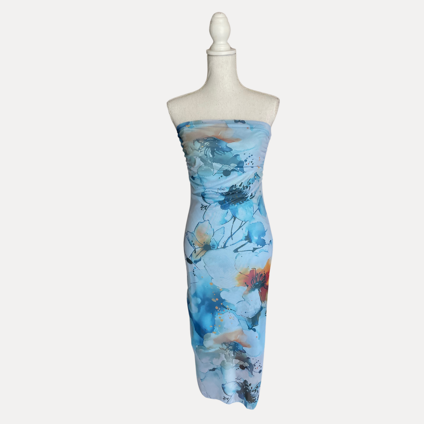 Vestido Strapless Mesh