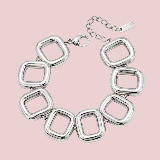 Pulsera Cuadri Chunky Silver