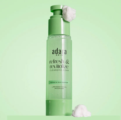 Limpiador Facial En Espuma Con Pepino Y Niacinamida - Adara