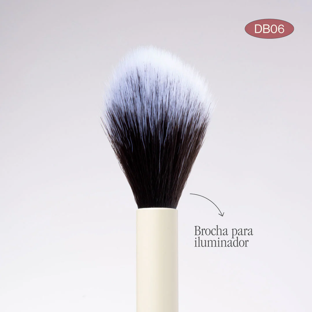 Brocha DÚO Iluminador & Polvo Suelto DB06 - Atenea
