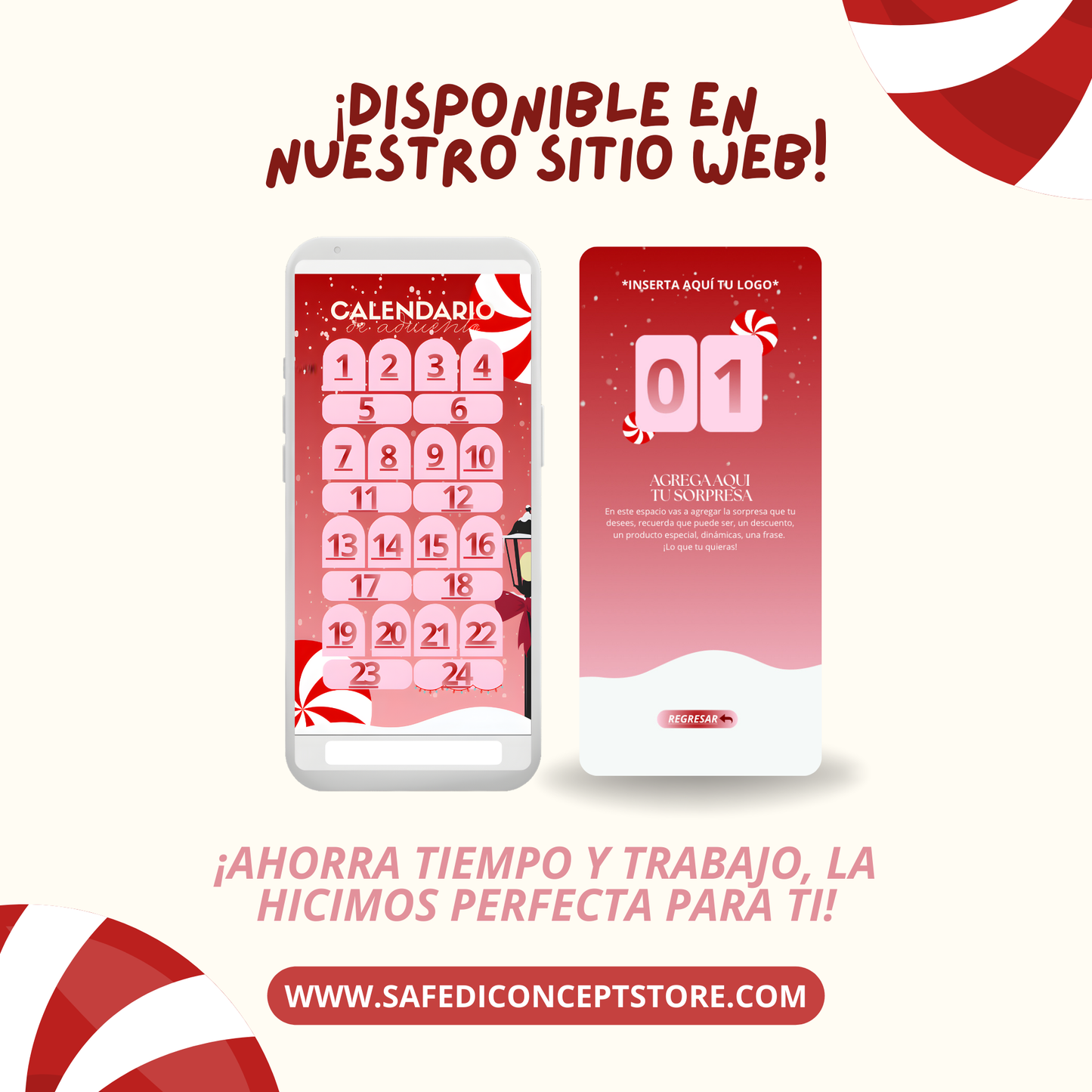 Plantilla Editable - Calendario de Adviento