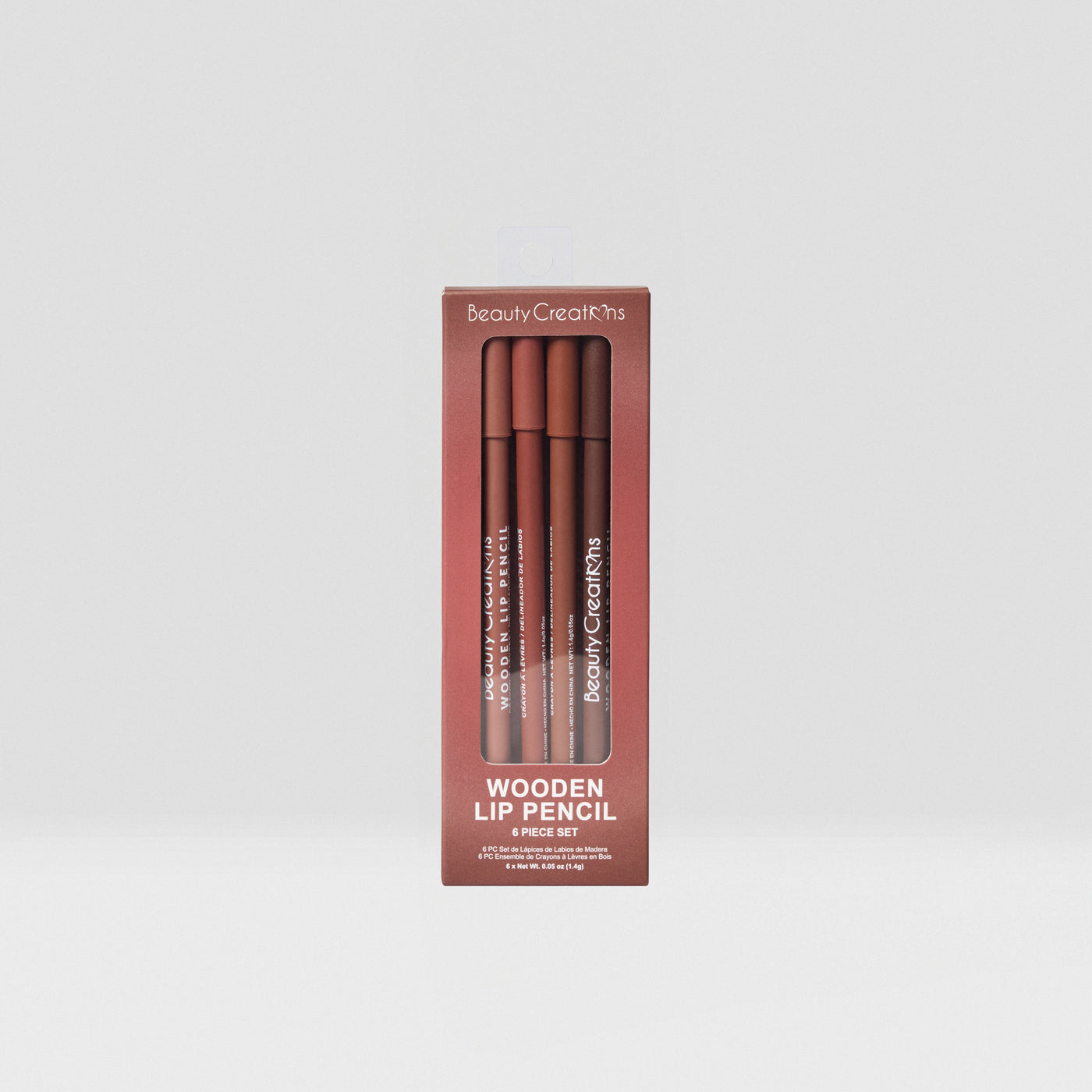 Wooden Lip Pencil Set De Delineadores De Labios 6PZ - Beauty Creations