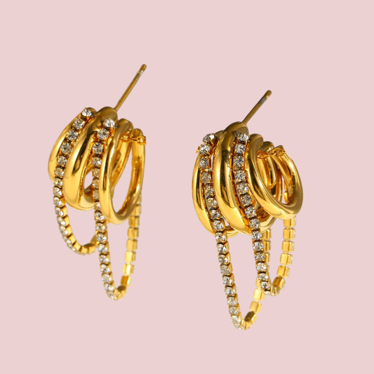 Aretes Cadena Zirconia