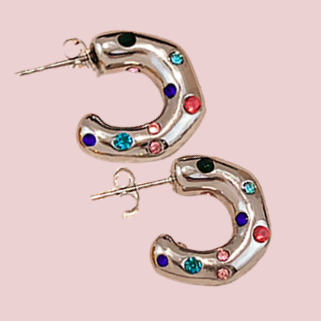 Aretes Chunky Colores