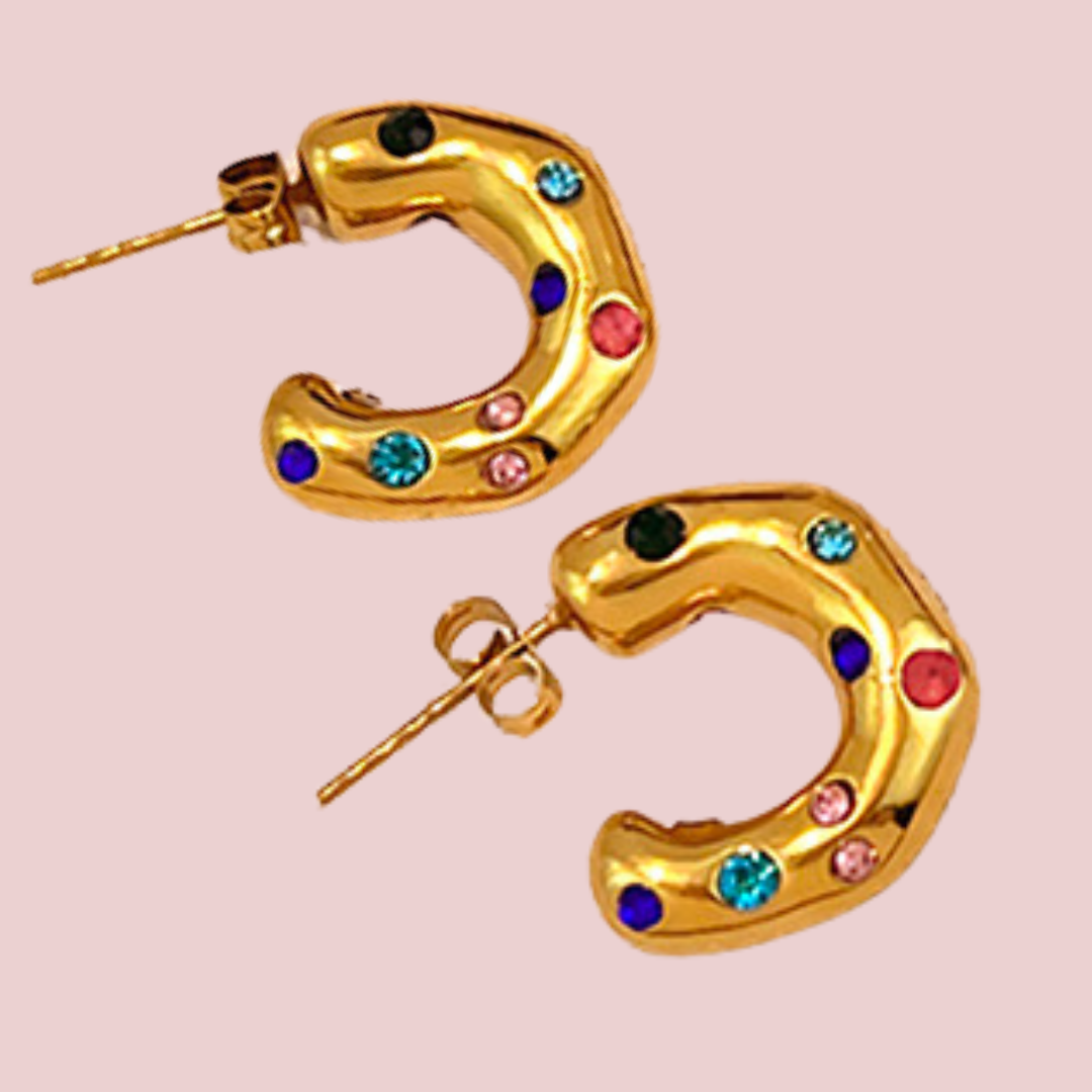 Aretes Chunky Colores