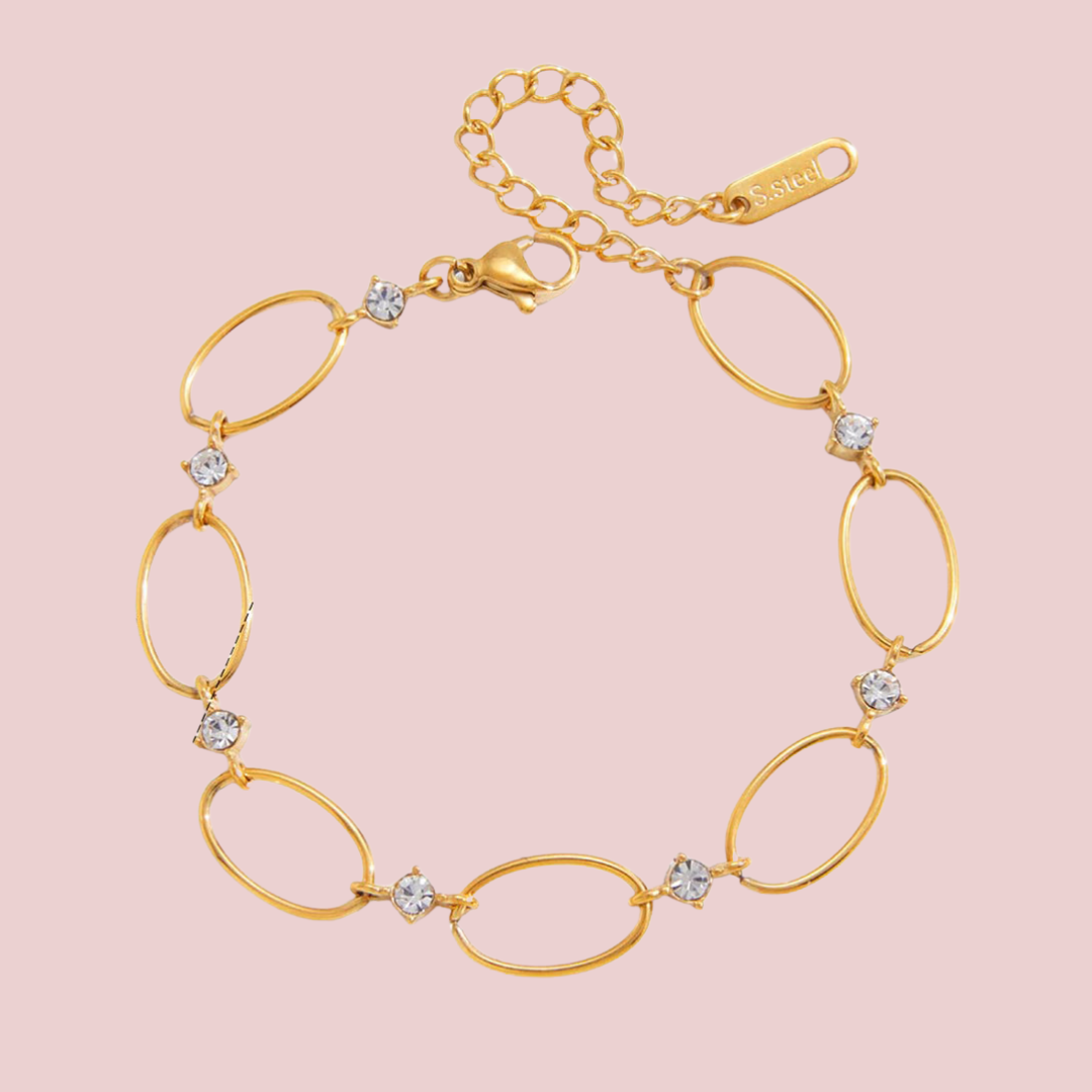 Pulsera Oval Mediano Zirconia