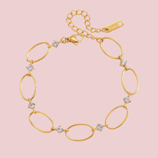 Pulsera Oval Mediano Zirconia