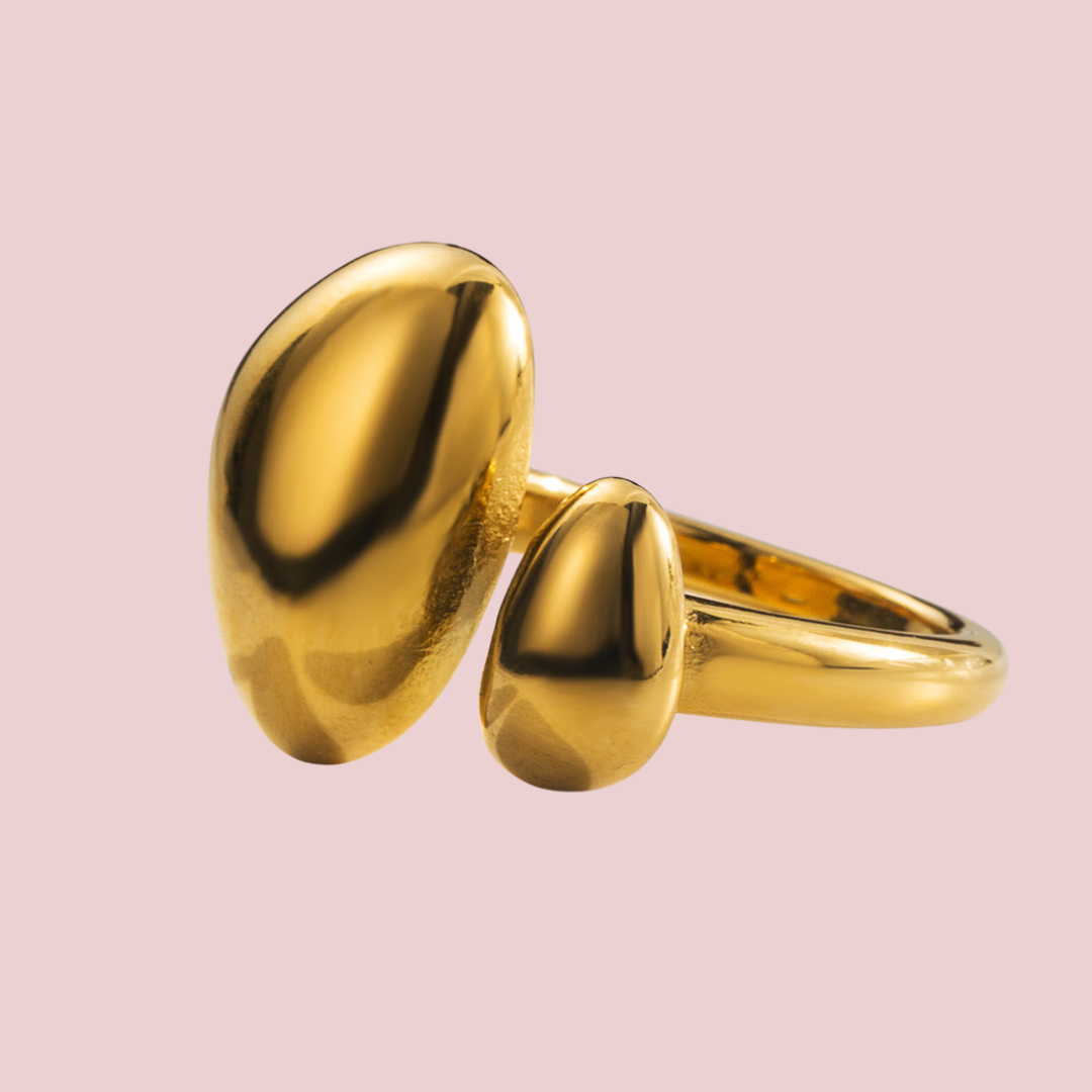 Anillo Oval Asimétrico Doble
