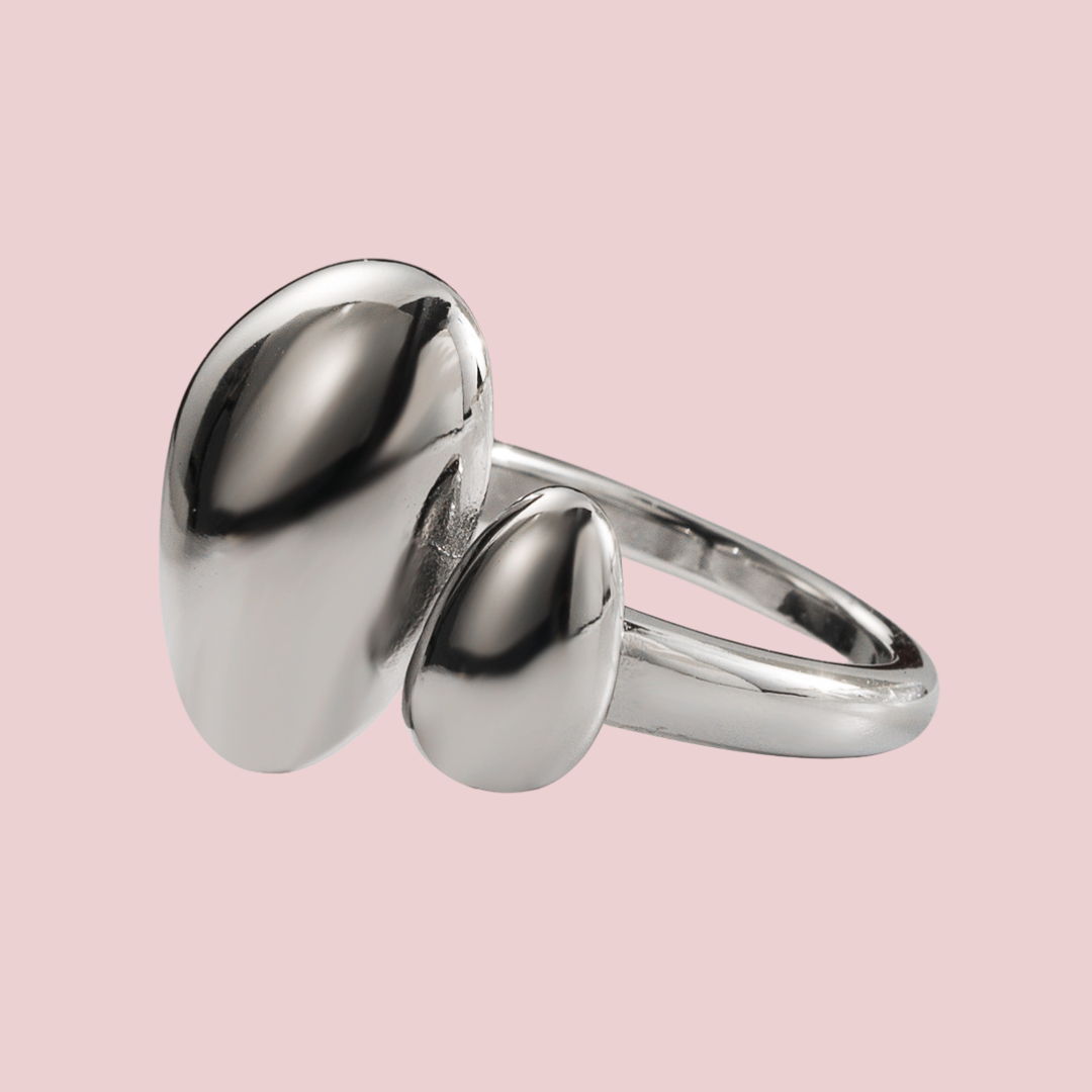 Anillo Oval Asimétrico Doble
