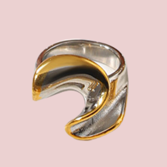 Anillo Ola Bicolor
