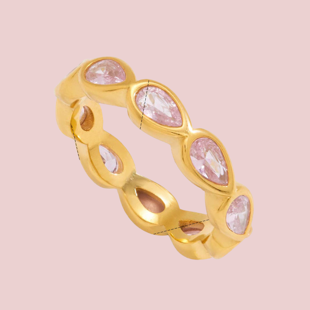 Anillo Ovales Zirconia