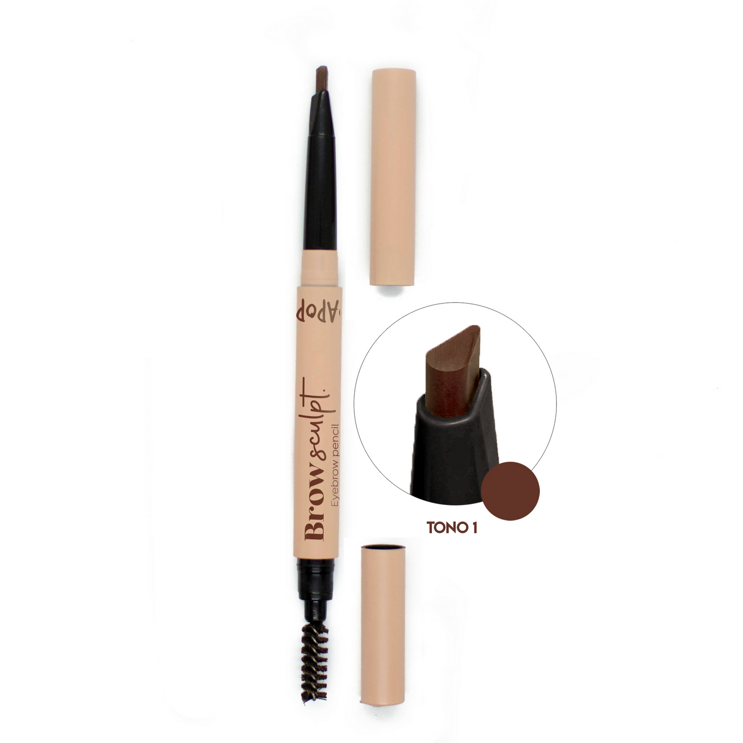 Brow Sculpt Duo Lápiz Retráctil Y Cepillo Para Cejas - Dapop.