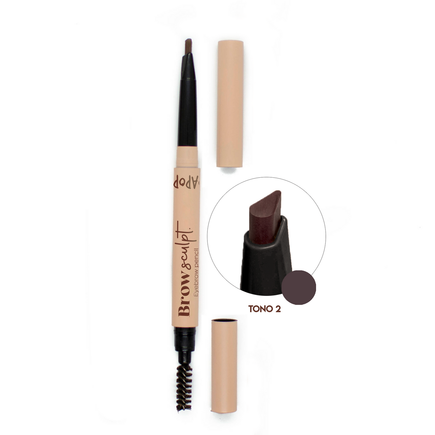 Brow Sculpt Duo Lápiz Retráctil Y Cepillo Para Cejas - Dapop.