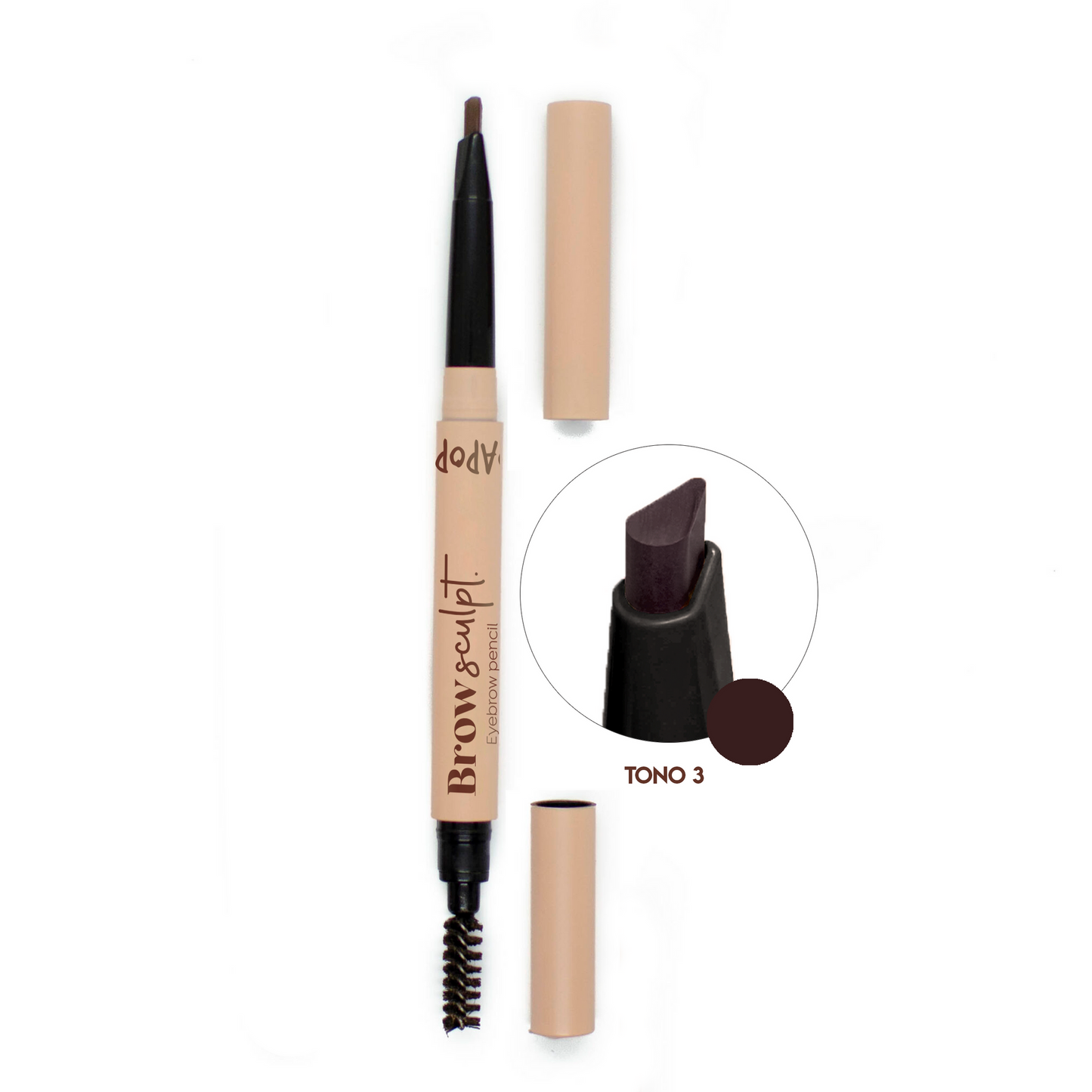 Brow Sculpt Duo Lápiz Retráctil Y Cepillo Para Cejas - Dapop.
